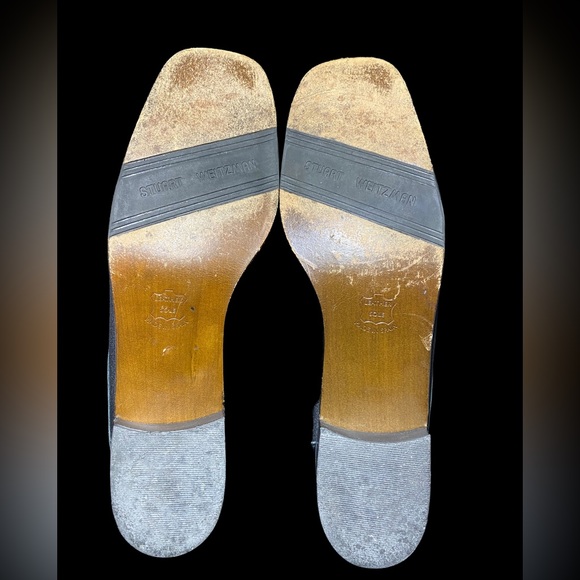 Stuart Weitzman | Patent Leather Leopard Suede Mules block heels 9.5 - Picture 9 of 9